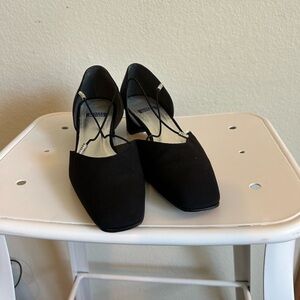 STUART WEITZMAN Fabric D'Orsay Strappy Low Heel Pumps 7 1/2